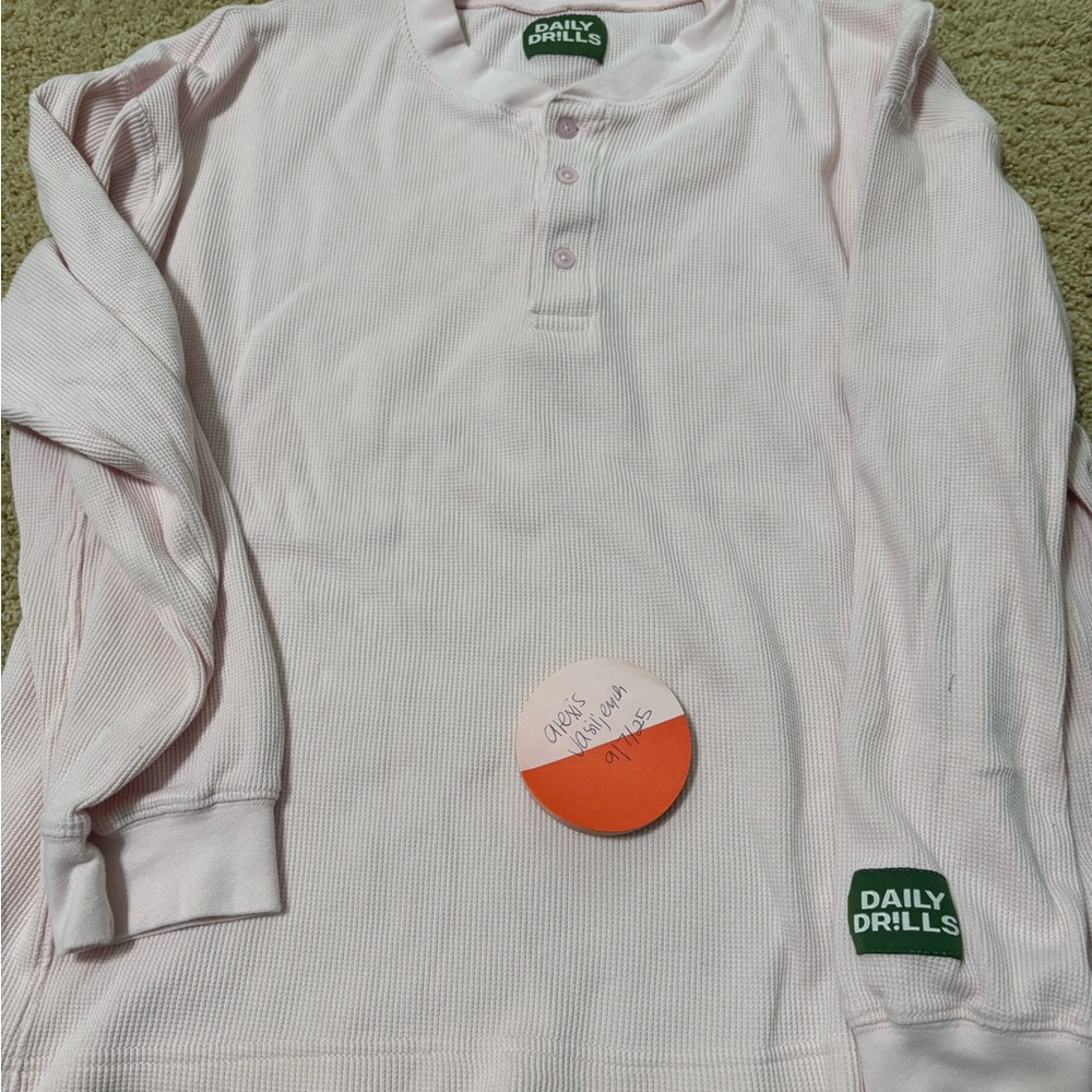 Daily Drills Light pink oversized Henley